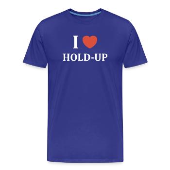 Ich mag Hold-Up - Männer Premium Bio T-Shirt - Königsblau - Vorne - Damien (186cm)