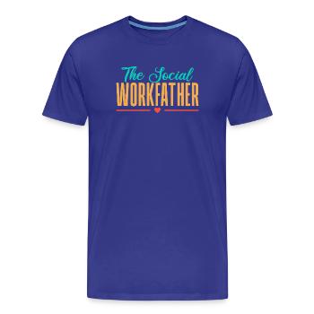 Social Worker Quota Social Workfather Social Work - Men's Premium Organic T-Shirt - royal blue - Front - Damien (186cm)