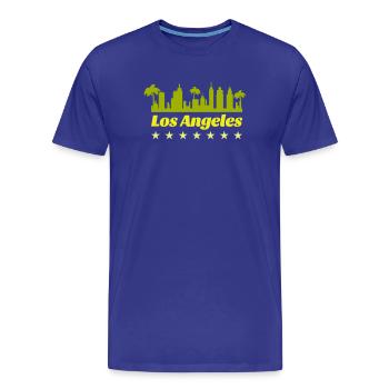 LA Skyline - Männer Premium Bio T-Shirt - Königsblau - Vorne - Damien (186cm)
