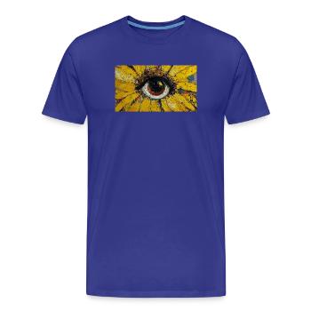 Sonnenblume - Sonnenauge Malerei - Männer Premium Bio T-Shirt - Königsblau - Vorne - Damien (186cm)