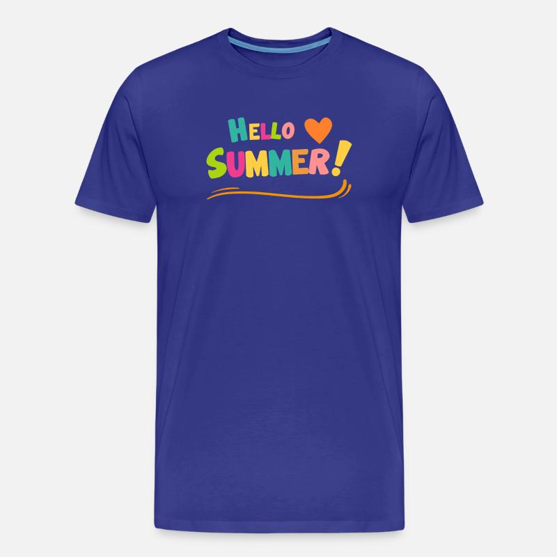 Hello Summer Farbexplosion - Männer Premium Bio T-Shirt - Königsblau
