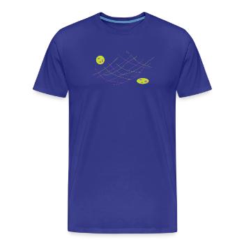 Lignes néon croisent Jeux de couleurs - T-shirt bio Premium Homme - bleu roi - Devant - Damien (186cm)