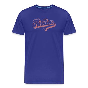 Nineteen 19th Birthday Girls Women 19 Years Old - Men's Premium Organic T-Shirt - royal blue - Front - Damien (186cm)