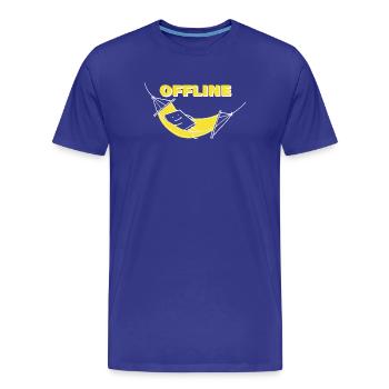 OFFLINE - Men's Premium Organic T-Shirt - royal blue - Front - Damien (186cm)