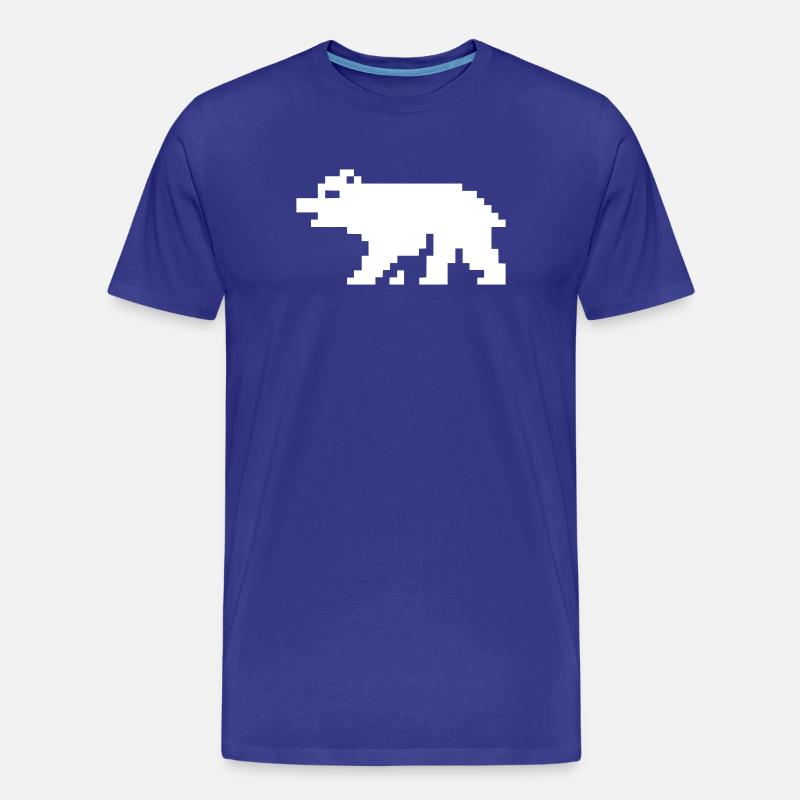 8bit pixel bär - Männer Premium Bio T-Shirt - Königsblau