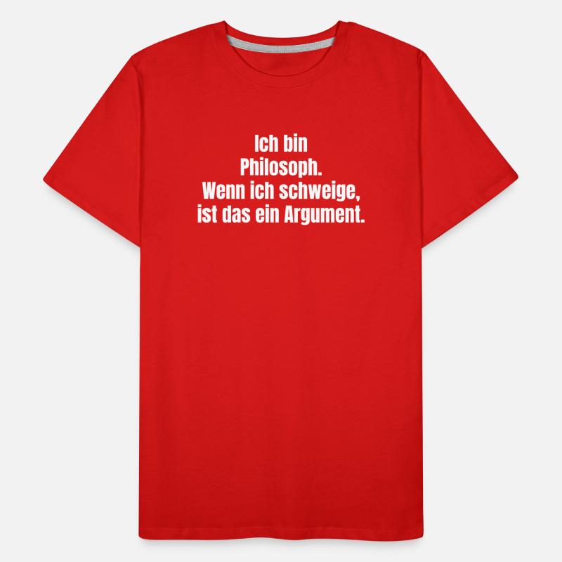 Philosophical silence as an argument Men's Premium Organic T-Shirt
