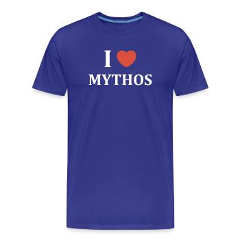 Mythos - Männer Premium Bio T-Shirt - Königsblau - Vorne - Damien (186cm)