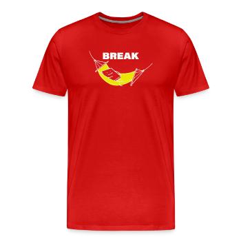Break - Men's Premium Organic T-Shirt - red - Front - Damien (186cm)