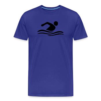 Nageurs nageurs - T-shirt bio Premium Homme - bleu roi - Devant - Damien (186cm)