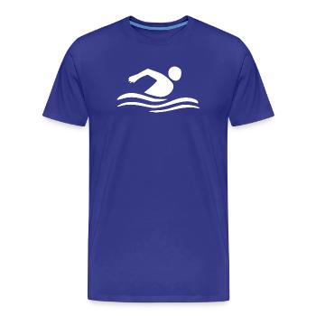 Nageurs nageurs - T-shirt bio Premium Homme - bleu roi - Devant - Damien (186cm)