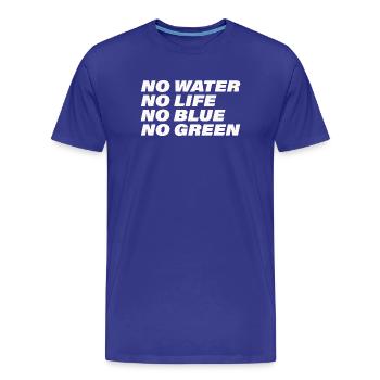 WATER - Männer Premium Bio T-Shirt - Königsblau - Vorne - Damien (186cm)