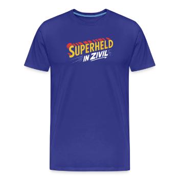 Superheld In Zivil Superhero Superhelden Kostüm - Männer Premium Bio T-Shirt - Königsblau - Vorne - Damien (186cm)