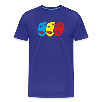 Ecce Homo faces sticking out their tongue Sarcastic mockery - Men's Premium Organic T-Shirt - royal blue - Front - Damien (186cm)