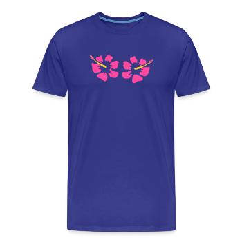 Fleur Rose Rose Fleur Fleurs Rose Rose Fleurs - T-shirt bio Premium Homme - bleu roi - Devant - Damien (186cm)