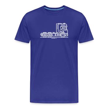 Camion Camion Véhicule - T-shirt bio Premium Homme - bleu roi - Devant - Damien (186cm)