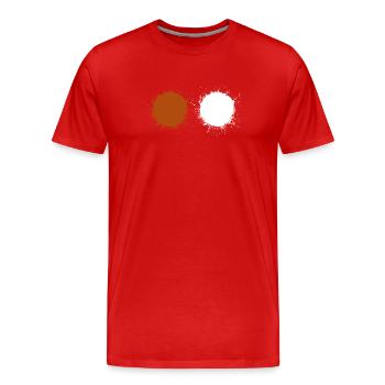Brown White - Men's Premium Organic T-Shirt - red - Front - Damien (186cm)