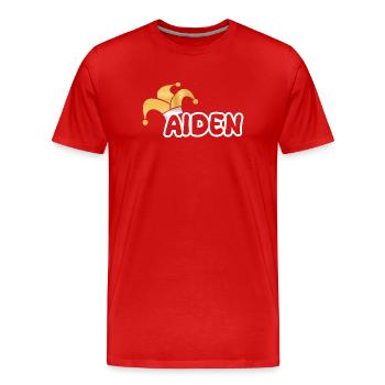 Carnival Aiden - Men's Premium Organic T-Shirt - red - Front - Damien (186cm)