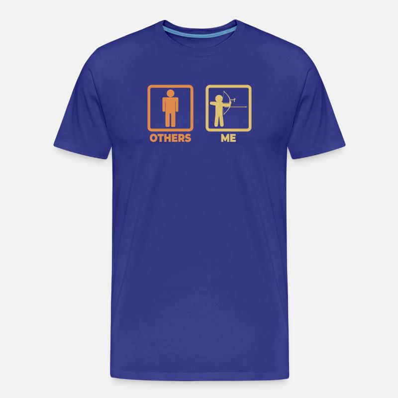 Bogenschütze Strichmännchen - Männer Premium Bio T-Shirt - Königsblau