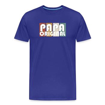 Papa Original - T-shirt bio Premium Homme - bleu roi - Devant - Damien (186cm)