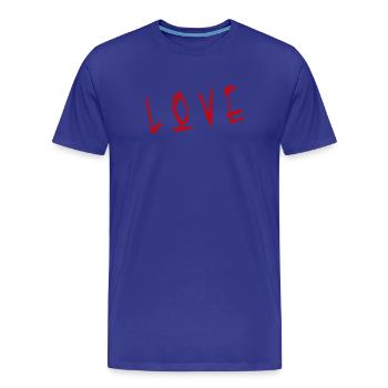 VALENTINSTAG. Junggesellinnenabschied. ICH LIEBE DICH. ICH LIEBE DICH. LIEBE - Männer Premium Bio T-Shirt - Königsblau - Vorne - Damien (186cm)