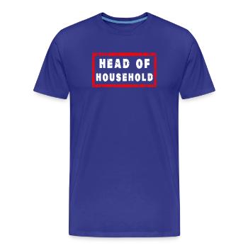 Head Of Household Funny Family Leader Gift - Men's Premium Organic T-Shirt - royal blue - Front - Damien (186cm)