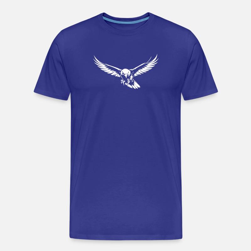 Attacking eagle in flight - Men's Premium Organic T-Shirt - royal blue