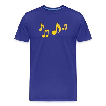 Contraste des notes jaunes - T-shirt bio Premium Homme - bleu roi - Devant - Damien (186cm)