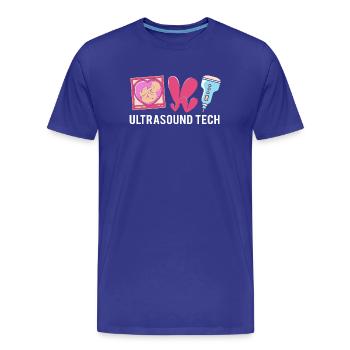 Technicien ultrasonique Technicien ultrasonore - T-shirt bio Premium Homme - bleu roi - Devant - Damien (186cm)