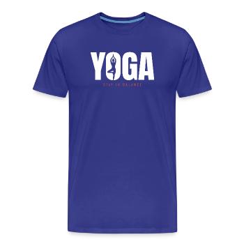 Yoga Balance – Stay in Balance Motivation - Männer Premium Bio T-Shirt - Königsblau - Vorne - Damien (186cm)