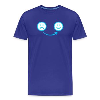 Côlon souriant - T-shirt bio Premium Homme - bleu roi - Devant - Damien (186cm)