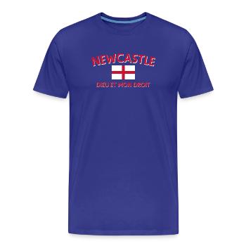 Newcastle Crest Fusion - Männer Premium Bio T-Shirt - Königsblau - Vorne - Damien (186cm)