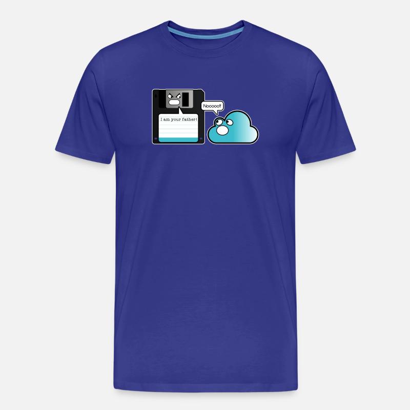 Diskette Cloud Speicher Vater Computer Witz - Männer Premium Bio T-Shirt - Königsblau