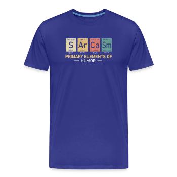 Sarcasme Humour - T-shirt bio Premium Homme - bleu roi - Devant - Damien (186cm)