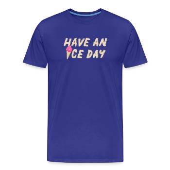 Crème glacée belle journée crème glacée glacier glacier salutation citations cool - T-shirt bio Premium Homme - bleu roi - Devant - Damien (186cm)