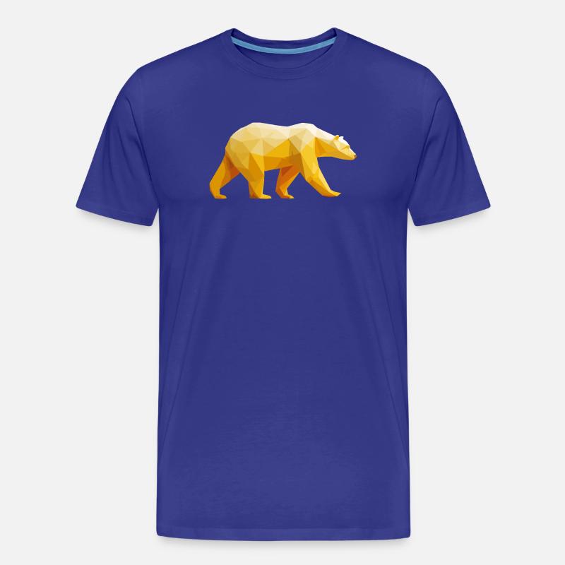 Polar Bär Polygon Eisbär Winter - Männer Premium Bio T-Shirt - Königsblau