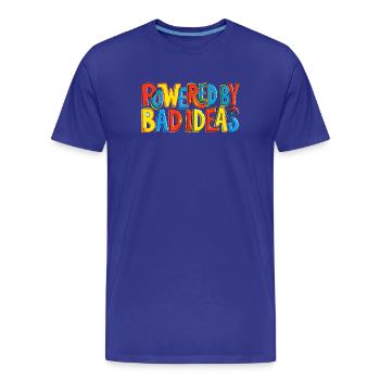 Powered-by-bad-ideas - Männer Premium Bio T-Shirt - Königsblau - Vorne - Damien (186cm)