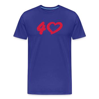 40. Geburtstag - Männer Premium Bio T-Shirt - Königsblau - Vorne - Damien (186cm)