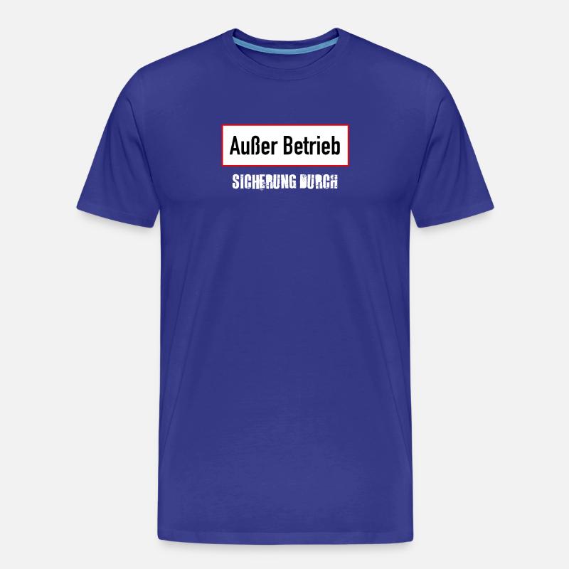 Sicherung durch - Männer Premium Bio T-Shirt - Königsblau