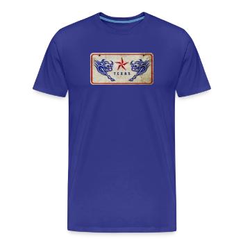 Bouclier du Texas - T-shirt bio Premium Homme - bleu roi - Devant - Damien (186cm)