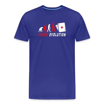 Évolution du poker - T-shirt bio Premium Homme - bleu roi - Devant - Damien (186cm)