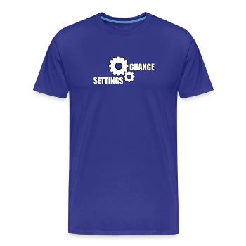 CHANGE SETTINGS - Männer Premium Bio T-Shirt - Königsblau - Vorne - Damien (186cm)