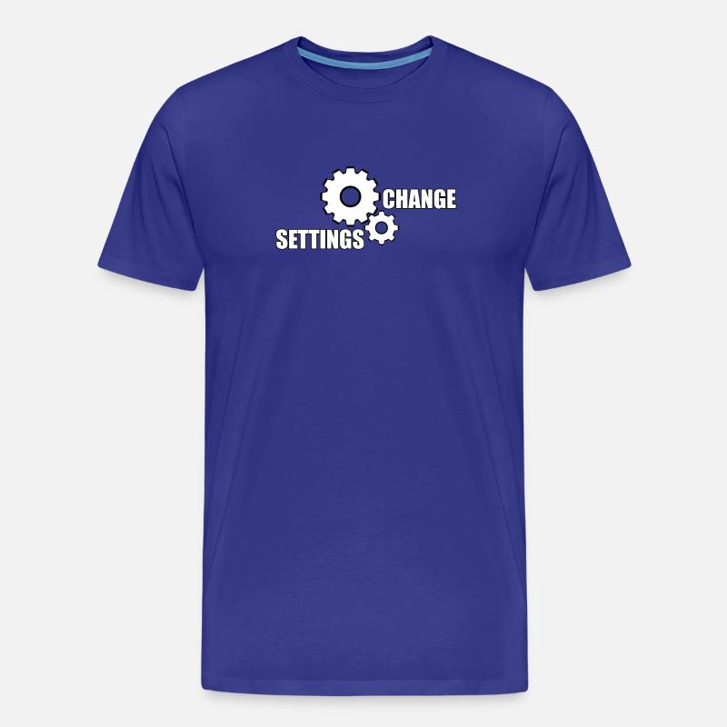 CHANGE SETTINGS - Männer Premium Bio T-Shirt - Königsblau