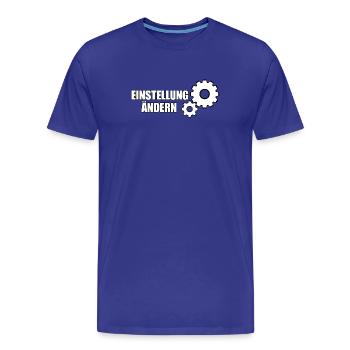 CHANGE SETTING - Men's Premium Organic T-Shirt - royal blue - Front - Damien (186cm)