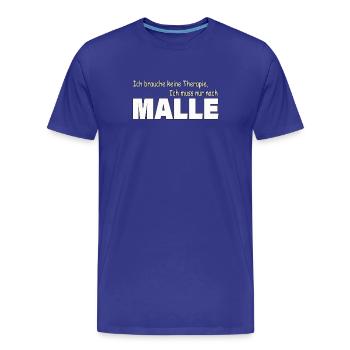 Therapy MALLE - Men's Premium Organic T-Shirt - royal blue - Front - Damien (186cm)
