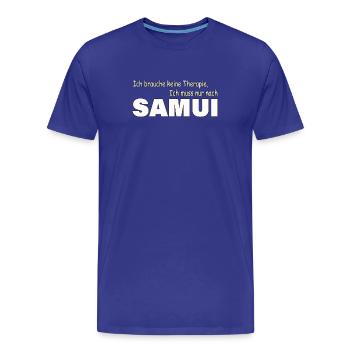 Therapie SAMUI - Männer Premium Bio T-Shirt - Königsblau - Vorne - Damien (186cm)