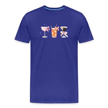 Cocktails coquettes élégants avec thé Bows - T-shirt bio Premium Homme - bleu roi - Devant - Damien (186cm)