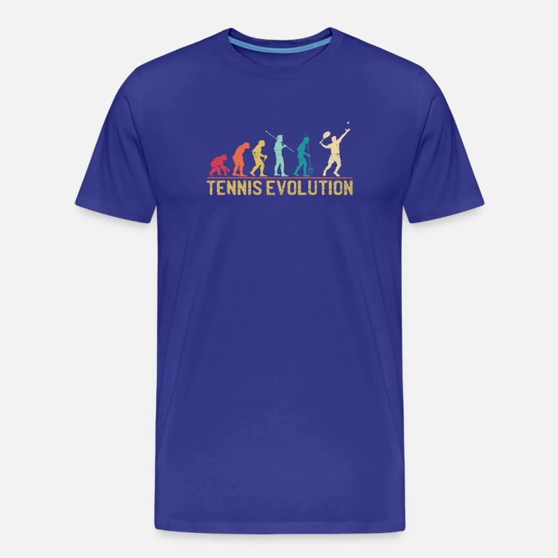 Tennis Evolution Evolution Graphic Design - Men's Premium Organic T-Shirt - royal blue