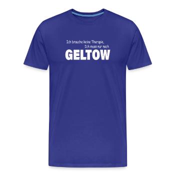 Thérapie GELTOW - T-shirt bio Premium Homme - bleu roi - Devant - Damien (186cm)