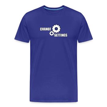 CHANGE SETTINGS - Men's Premium Organic T-Shirt - royal blue - Front - Damien (186cm)