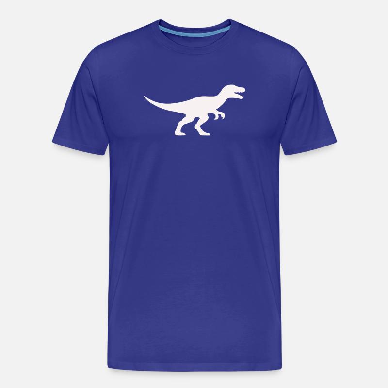 Raptor T Rex Silhouette - Männer Premium Bio T-Shirt - Königsblau